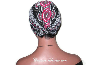 Handmade Black Turban, Double Knot, Abstract - Couture Service  - 4