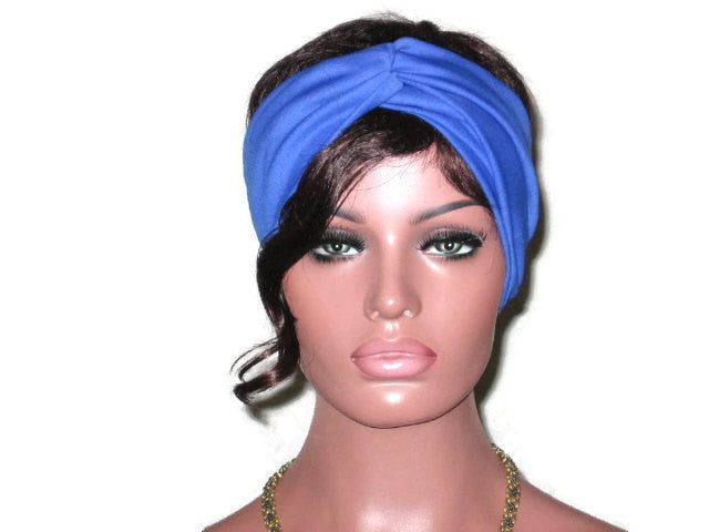 Handmade Blue Bandeau Headband Turban, Royal - Couture Service  - 2