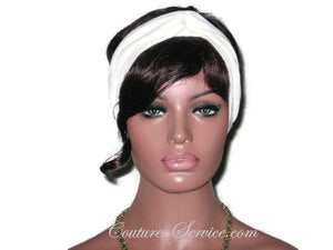 Handmade Cream Bandeau Headband Turban - Couture Service  - 2