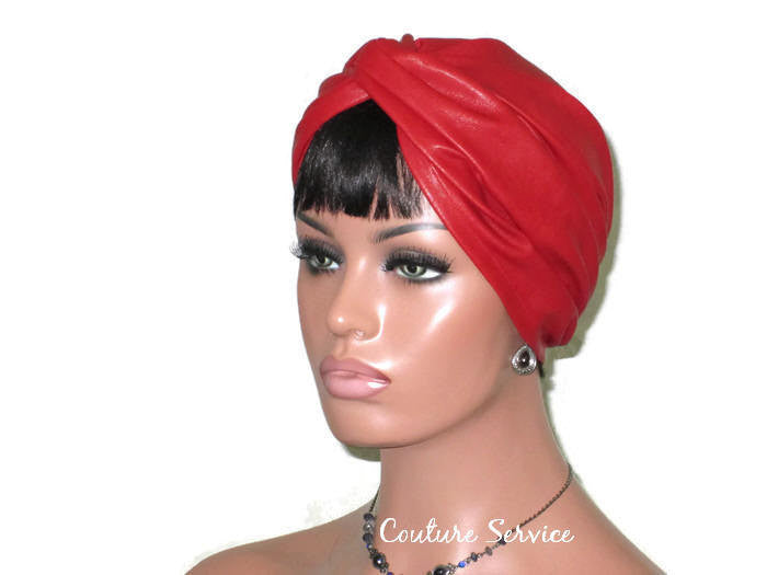 Handmade Leather Turban, Red - Couture Service  - 2