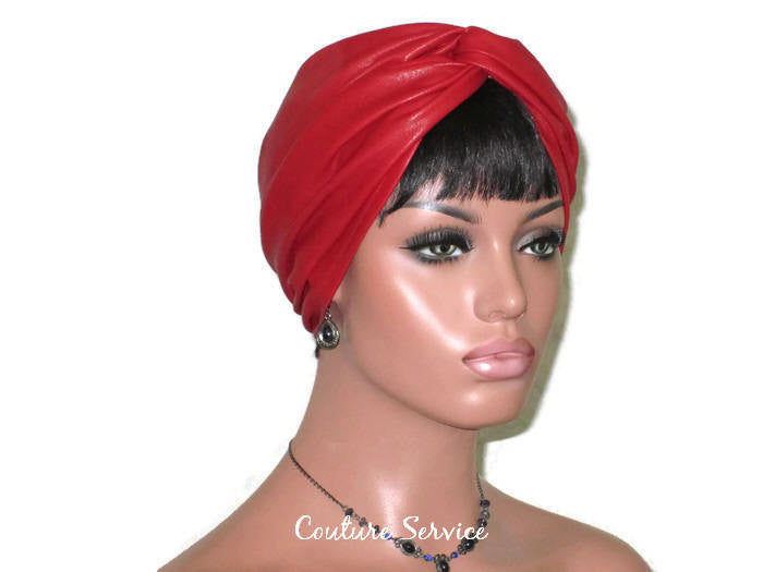 Handmade Leather Turban, Red - Couture Service  - 4