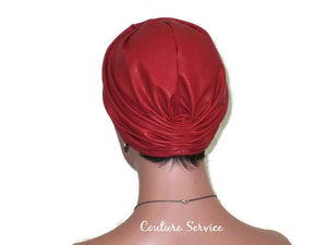 Handmade Leather Turban, Red - Couture Service  - 3