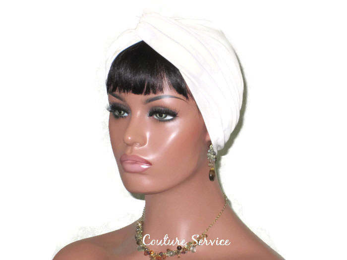 Handmade Leather Turban, Ivory - Couture Service  - 1