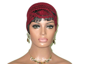 Handmade Burgundy Pineapple Lace Cloche - Couture Service  - 2