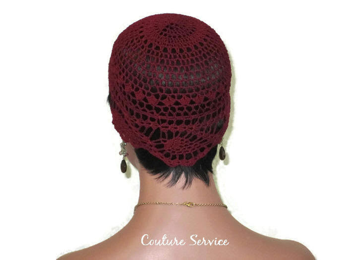 Handmade Burgundy Pineapple Lace Cloche - Couture Service  - 4