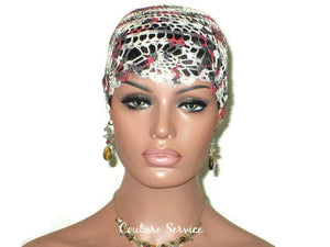 Handmade Grey Pineapple Lace Cloche, Burgundy Variegate - Couture Service  - 2
