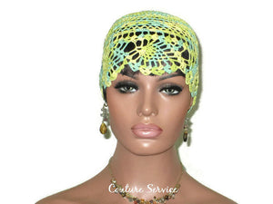 Handmade Yellow Pineapple Lace Cloche, Lime, Variegate - Couture Service  - 2