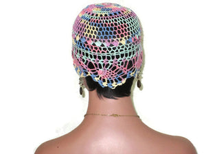 Handmade Pink Pineapple Lace Cloche, Pastel, Variegate - Couture Service  - 4