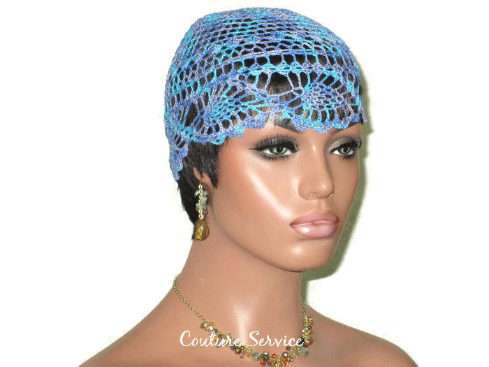Handmade Blue Pineapple Lace Cloche, Windsor Variegate - Couture Service  - 3