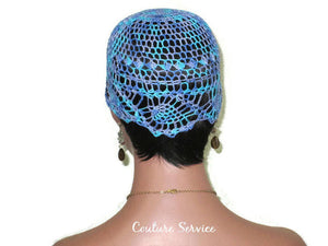 Handmade Blue Pineapple Lace Cloche, Windsor Variegate - Couture Service  - 4