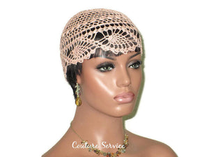Handmade Peach Pineapple Lace Cloche - Couture Service  - 1