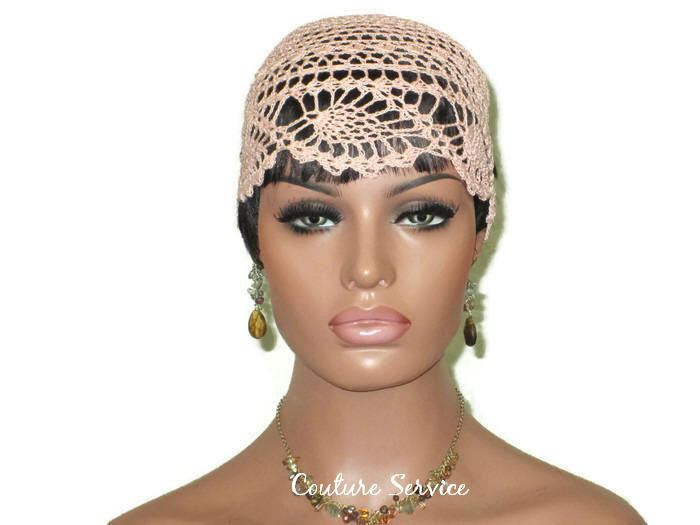 Handmade Peach Pineapple Lace Cloche - Couture Service  - 2