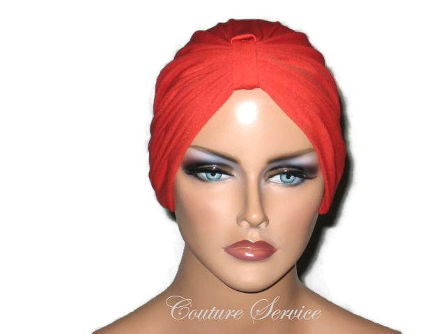 Handmade Orange Chemo Turban - Couture Service  - 1