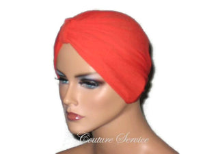 Handmade Orange Chemo Turban - Couture Service  - 2