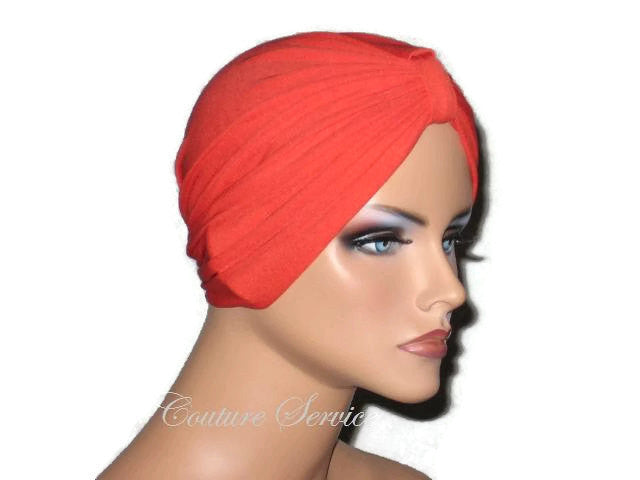 Handmade Orange Chemo Turban - Couture Service  - 4