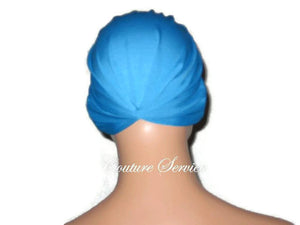 Handmade Blue Chemo Turban, Navy - Couture Service  - 3