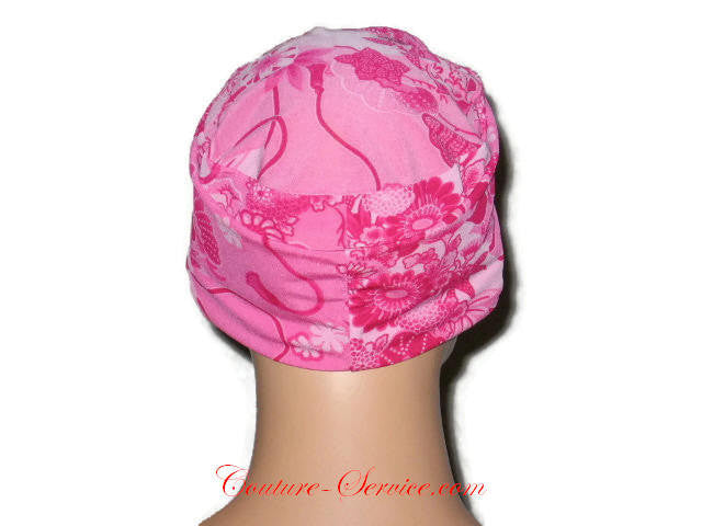Handmade Pink Chemo Turban, Floral - Couture Service  - 4