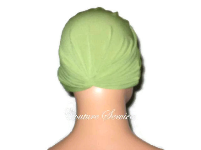 Handmade Green Chemo Turban, Olive - Couture Service  - 3