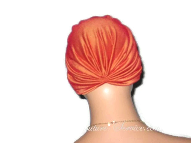 Handmade Orange Chemo Turban, Iridescent - Couture Service  - 3