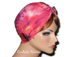 Handmade Red Single Knot Turban, Tie Dye - Couture Service  - 4
