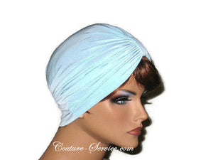 Handmade Blue Single Knot Turban, Powder - Couture Service  - 4