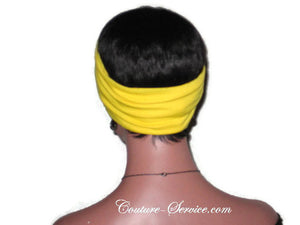 Handmade Yellow Bandeau Headband Turban - Couture Service  - 3