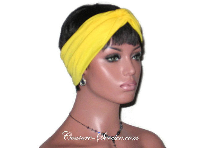 Handmade Yellow Bandeau Headband Turban - Couture Service  - 4