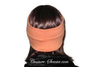 Handmade Orange Headband Turban, Smocked Rayon - Couture Service  - 3