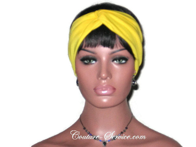 Handmade Yellow Bandeau Headband Turban - Couture Service  - 1