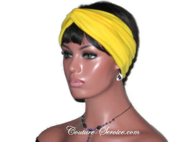 Handmade Yellow Bandeau Headband Turban - Couture Service  - 2