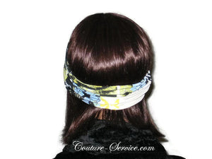 Handmade Yellow Headband  Turban, Abstract, Black - Couture Service  - 3