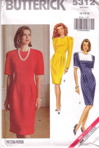 Vintage Easy Butterick 5312, Misses Dress, Size 12, 14, 16 - Couture Service  - 1