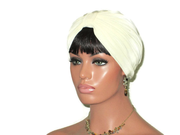 Handmade Cream Double Knot Turban - Couture Service  - 1