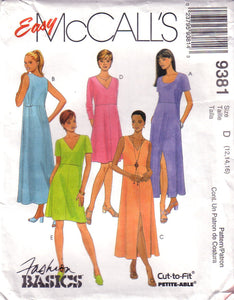 Easy McCall's 9381, Misses Pullover Dress, Size 12, 14, 16 - Couture Service  - 1