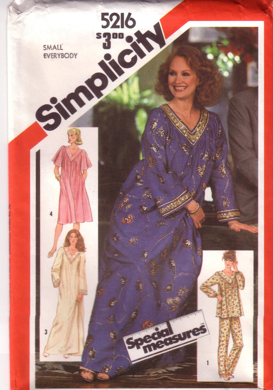 Vintage Simplicity 5216, Misses Caftan, Dress, Nightgown, Pajamas, Size 6, 8, 10 - Couture Service  - 1