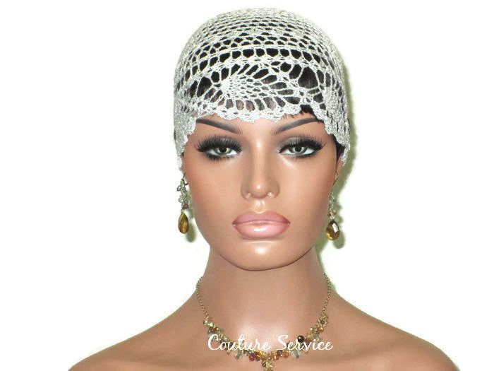 Handmade Grey Cloud Pineapple Lace Cloche - Couture Service  - 2