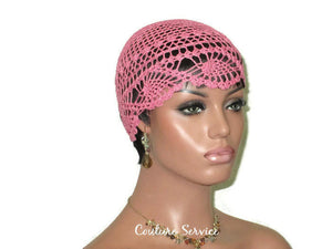 Handmade Pink Pineapple Lace Cloche, Tropical - Couture Service  - 3