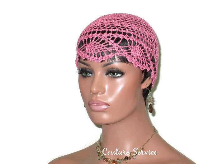 Handmade Pink Pineapple Lace Cloche, Tropical - Couture Service  - 1