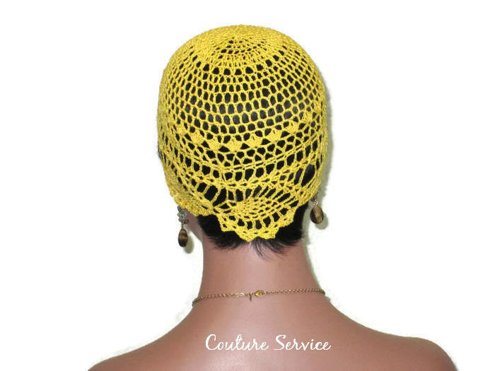 Handmade Yellow Pineapple Lace Cloche, Golden - Couture Service  - 4