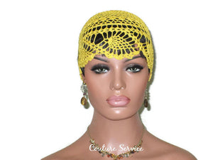 Handmade Yellow Pineapple Lace Cloche, Golden - Couture Service  - 2